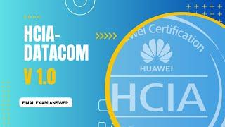 Huawei HCIA Datacom V1 0 Mock Exam Answers - HCIA-Datacom V1.0 Final Exam Answer - HCIA-Datacom V1.0