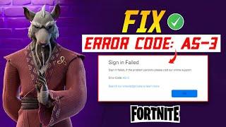 How to Fix Epic Games Error Code AS-3 on Windows | Epic Games Sign-in Failed