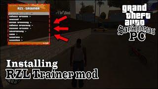 Installing RZL Trainer menu mod for GTA SA PC