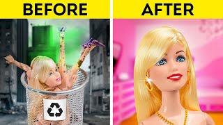 Barbie Transformation!  Barbie Doll Makeover Hacks And Crafts 