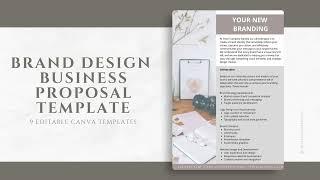 Editable Brand Design Proposal Template, Freelance Graphic Design Business Proposal #canvatemplate