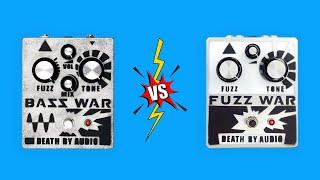 Bass War vs Fuzz War - Death By Audio fuzz comparison with guitar, baritone guitar and bass