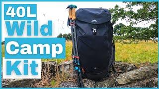 BACKPACKING & WILD CAMP KIT | Decathlon Quechua 40L MH500 for Backpacking & Camping