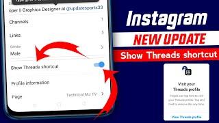 Instagram new update || Instagram show threads shortcut update || Instagram threads badge