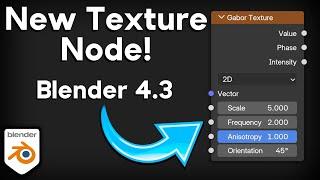 New Gabor Texture Node Added in Blender 4.3!