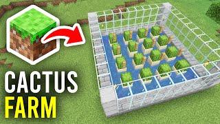 How To Make Automatic Cactus Farm In Minecraft - Full Guide