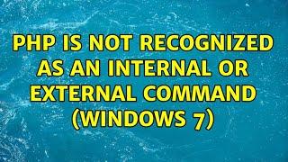 php is not recognized as an internal or external command (windows 7)