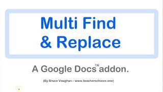 Multi Find & Replace for Google Docs