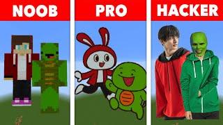 NOOB VS PRO VS HACKER Minecraft Pixel artJJ＆Makey