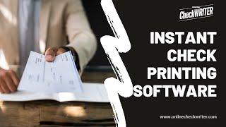 Instant Check Printing Software