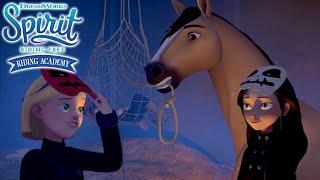 Raiders Invade the Riding Academy | SPIRIT RIDING FREE | Netflix