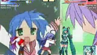 TheAerialRave MUGEN: Kagami Hiiragi (Me) & Konata Izumi vs. Kagamine Rin & Hatsune Miku