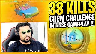 38 KILLS CREW CHALLENGE - INTENSE FIGHT - PUBG MOBILE - FM RADIO GAMING