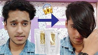 How To Get Permanent Straight Hair At Home With Loreal X-Tenso Cream |Men's Curly To Straight Hair|