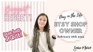 My BIGGEST Regret! | Day in the Life of an Etsy Sticker Shop Owner | Sara Marie Stickers |