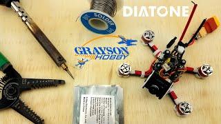 Diatone GTR90 Installing XM & XM+ | Solder FrSky Receiver into GT90