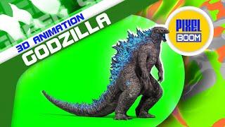 Monster Godzilla Green Screen 3D Animation PixelBoom