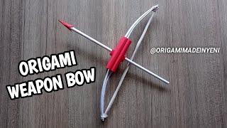 How to make a paper Bow, Arrow | Easy Paper Ninja Weapon Bow | Origami Paper Bow