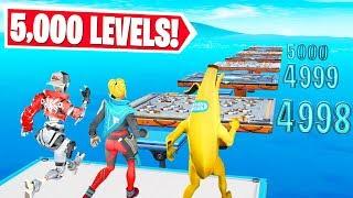 5,000 LEVEL CRAZY DEFAULT DEATHRUN (Fortnite Creative Mode)