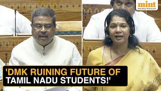 Parliament Live: Education Minister Lashes Out At DMK Over Hindi Imposition Row, Kanimozhi Hits Back