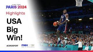 USA vs Puerto Rico | Anthony Edwards & Joel Embiid Dominate!  | #Paris2024 #Olympics