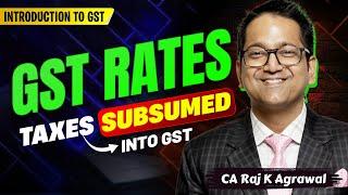 8. GST Rates | Taxes Subsumed into GST | CA Inter, CS Executive & CMA Inter