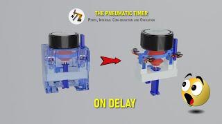 Pneumatic Connection Delay Timer On Delay | Explanation with Animations 