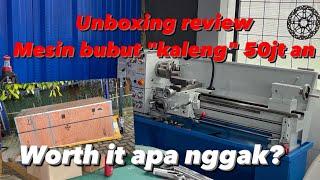 Unboxing review mesin bubut keperluan bengkel motor mesin bubut CQ C0 mesin mesin bubut kaleng