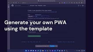 Build a PWA with the pwa-starter!