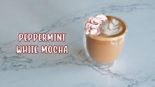 Peppermint White Chocolate Mocha Latte with Whipped Cream | Cozy Winter Coffee Recipe