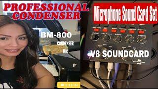 V8 SOUNDCARD/ BM-800 CONDENSER MIC/ COMPLETE SET UP /#PRODUCT REVIEW FROM #AMAZON