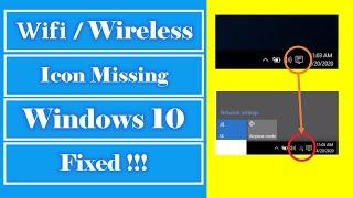 Fix!!! Wireless Icon Missing From Taskbar In Windows 10 7 8 & 8 1