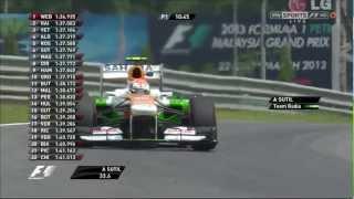 F1 Sutil team radio funny fail  Stay off kerbs - So no KERS? 2013 Malaysia FP1 Force India