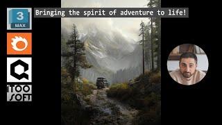 3DS MAX TUTORIAL| Bringing the spirit of adventure to life! Time-Lapse | CORONA RENDERER