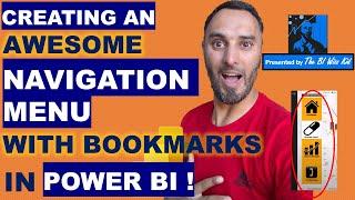 Power BI Learning- Create an AWESOME Navigation Menu - with BOOKMARKS -  Easy to use & set up!