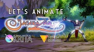 Let's Animate - Krita: JACARA ZAR JUMP ATTACK (10 days)