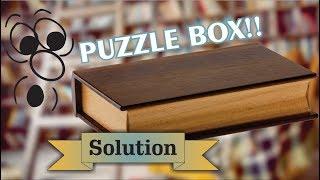 Solution for Kamei Book Box from Puzzle Master Wood Puzzles