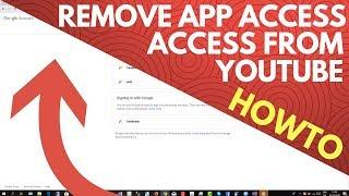 How to Remove App Access From Youtube Channel
