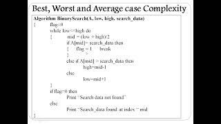 Binary Search: Time complexity