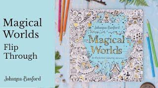 MAGICAL WORLDS Colouring Book Flip Through