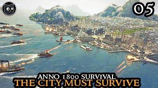 A BURNING CITY - Anno 1800 SURVIVAL || HARDCORE City Builder Hardmode Challenge Part 05