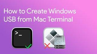 How to create Windows Bootable/Recovery Media USB in Mac Terminal without Bootcamp Assistant.