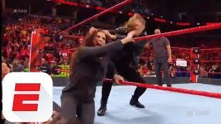 Ronda Rousey slams Stephanie McMahon at WWE Raw | ESPN