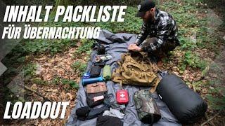 Outdoor Survival Rucksack | Inhalt Packliste für wandern & Übernachtung | Paddyeve