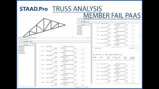 staad pro truss analysis final fail pass