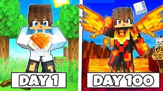 Surviving 100 DAYS As a PHOENIX In Minecraft!