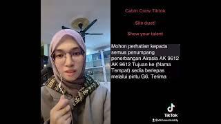 AirAsia Airport announcement challenge | Airasia cabin crew | Tiktok compilation