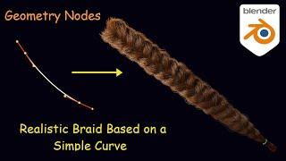 Creating realistic braid in blender 3.4 | Geometry nodes tutorial