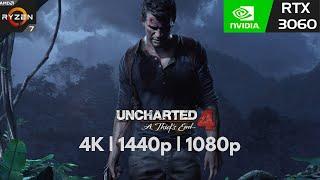 Uncharted 4 | 4k | 1440p | 1080p Test | RTX 3060 + Ryzen 5800H