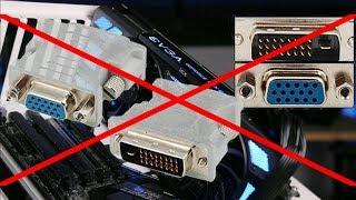 Почему нельзя подключить в DVI-D порт видеокарты переходник на VGA???